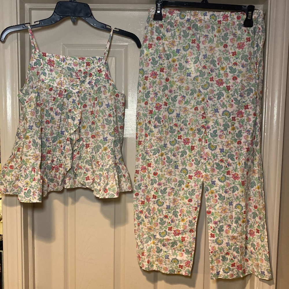 NWT Polo Ralph Lauren Girls Floral Cotton Batiste Set Summer Vacation Twee - Picture 7 of 10